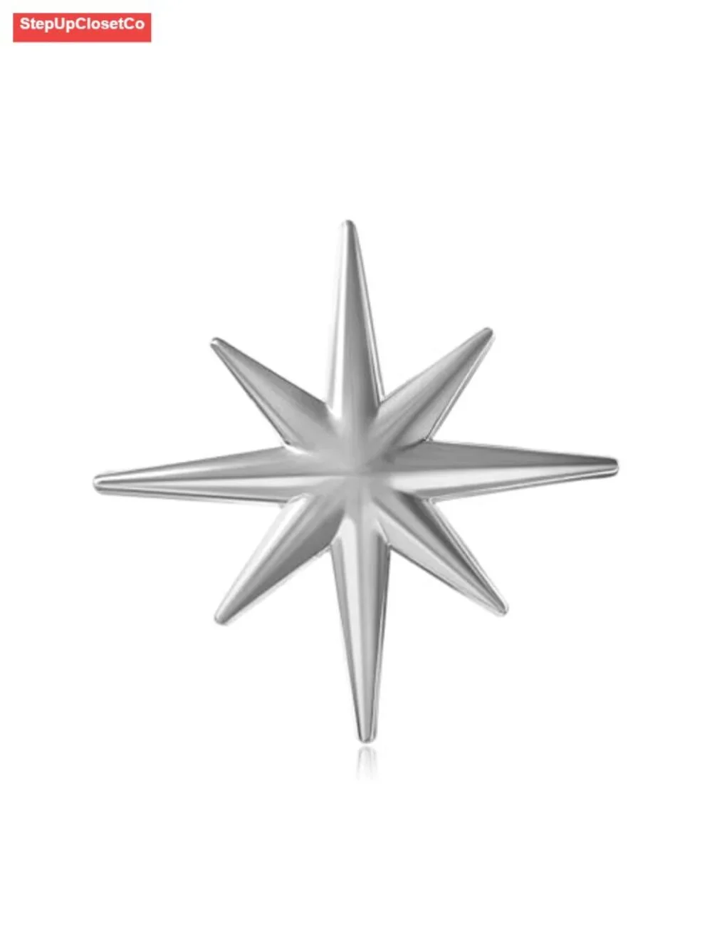Star Brooch Pin Alloy Steel Lapel Brooch Coat Hat Bag Scarf Accessory Gift